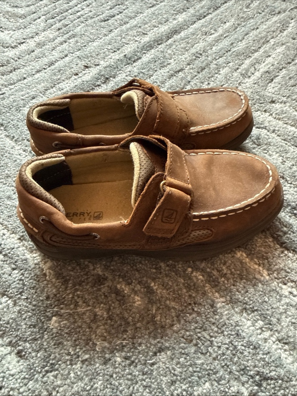 Sperry Kids Brown Leather Moccasin Slip-On size 13M